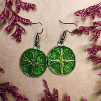 Contemporary Floral Glass Earrings