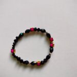 Black and Pink crystal Bracelet
