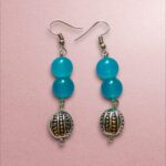 Blue Beaded Earrings