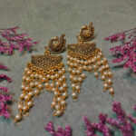 Handmade pearl Oxidised Earrings