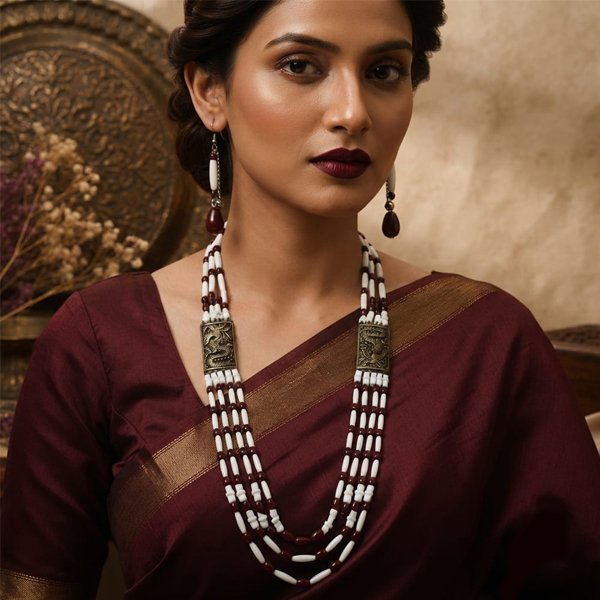 Classic-Maroon-Ivory-Necklace-Set