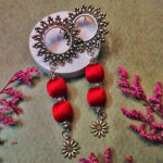 oxidised silk thread earrings