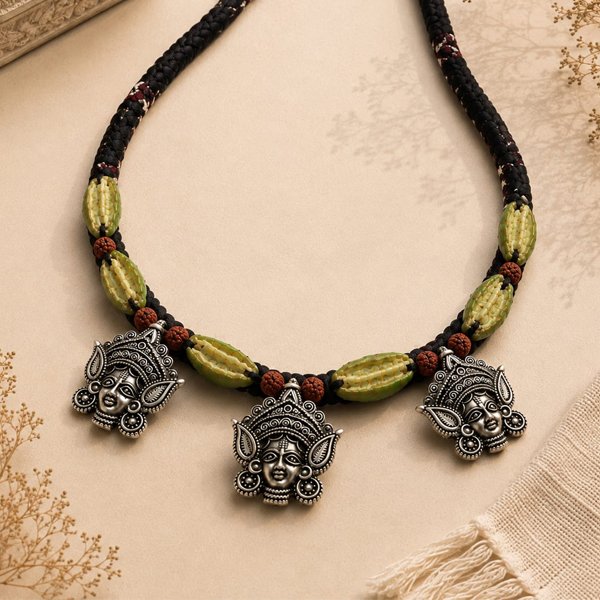Durga-Clay-Cowrie-Statement-Necklace-Set4