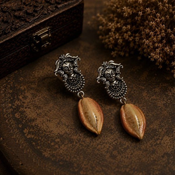 Durga-Cowrie-Clay-Earrings2